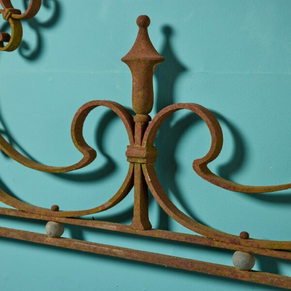 Antique Arched Wrought Iron Panel