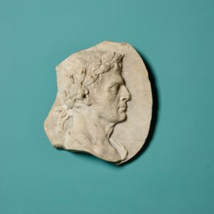 18th Century Italian Marble Plaque of a Roman Emperor