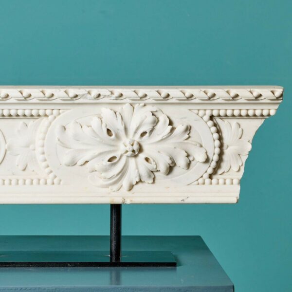 Antique Neoclassical Statuary Marble Architectural Fragment