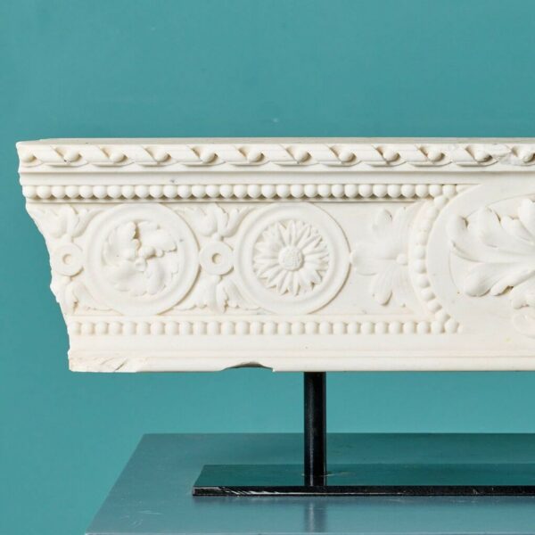 Antique Neoclassical Statuary Marble Architectural Fragment