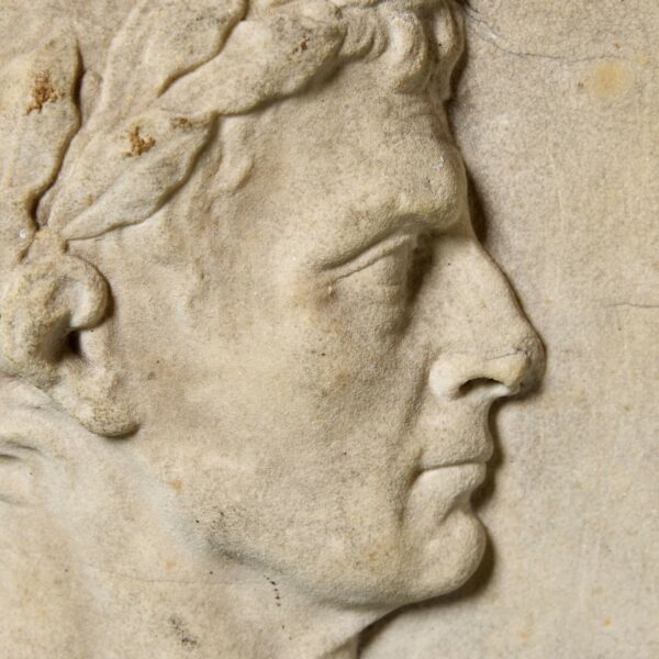 18th Century Italian Marble Plaque of a Roman Emperor