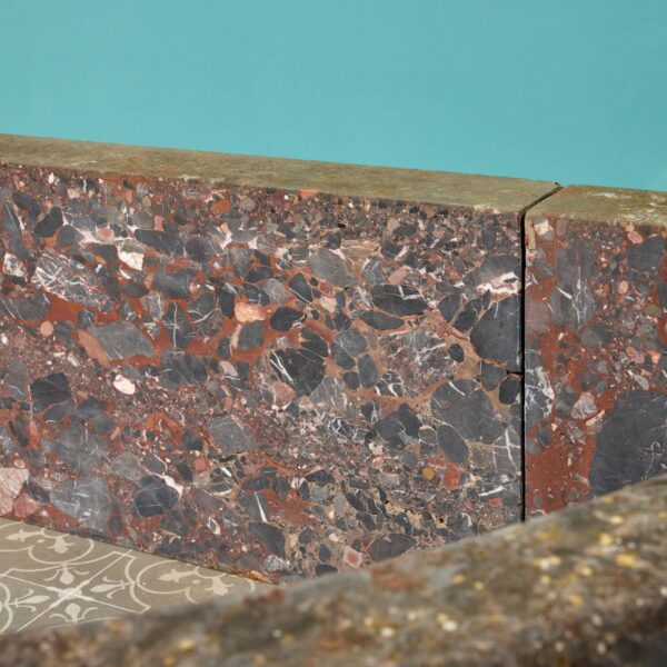 Reclaimed Carved Breccia Marble Pool Surround