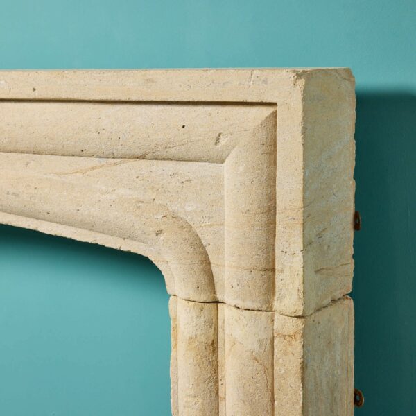 Antique Carved Limestone English Fireplace