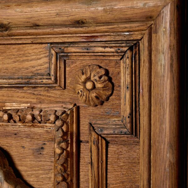 Antique Medieval Style Carved Oak Door or Panel