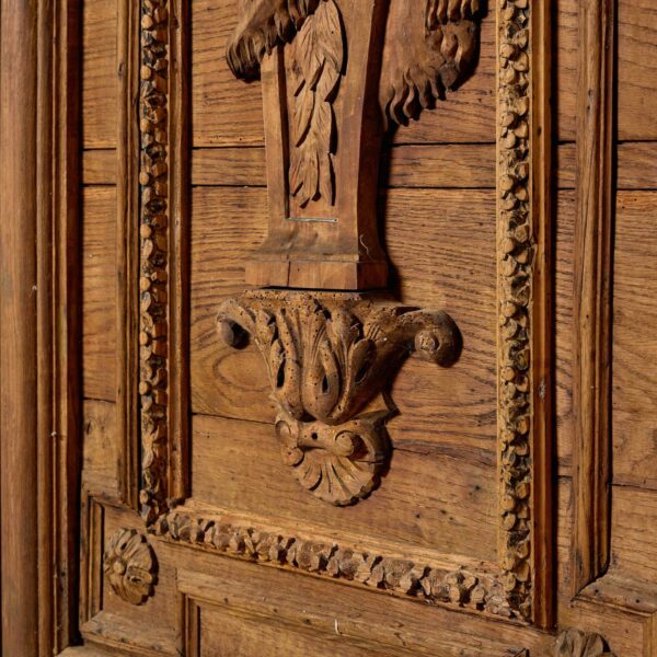 Antique Medieval Style Carved Oak Door or Panel