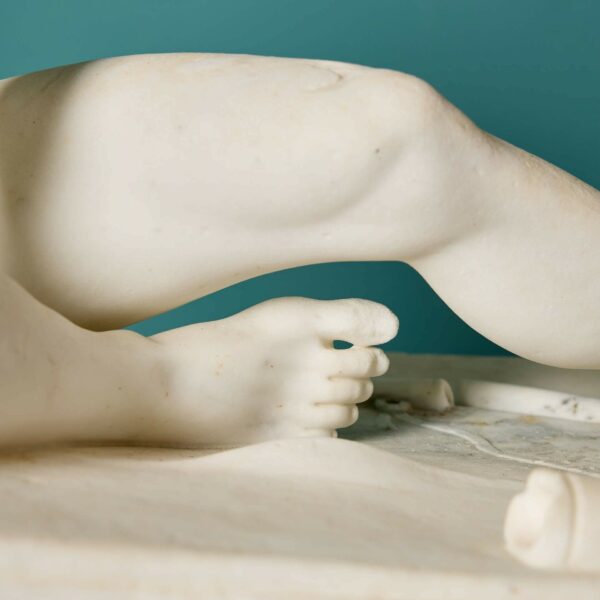 Statuary Marble Sculpture of The Dying Gaul After the Antique