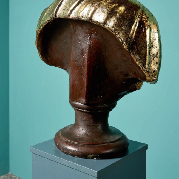 Reclaimed Bronzed & Gilded Plaster Bust of Roman Emperor