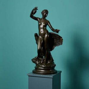 Antique Bronze Sculpture of Hebe & Jupiter’s Eagle