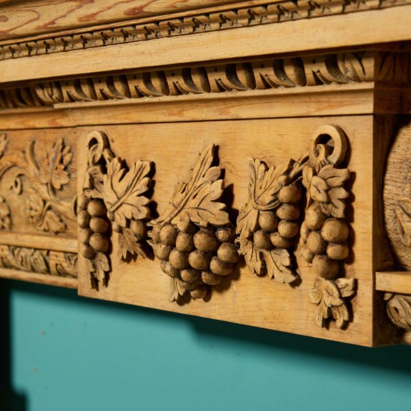 Antique Carved Pine Fireplace