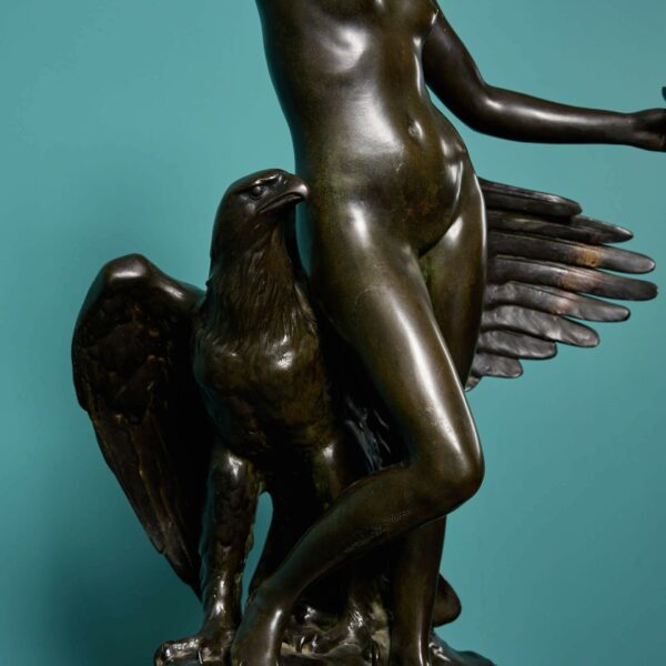 Antique Bronze Sculpture of Hebe & Jupiter’s Eagle