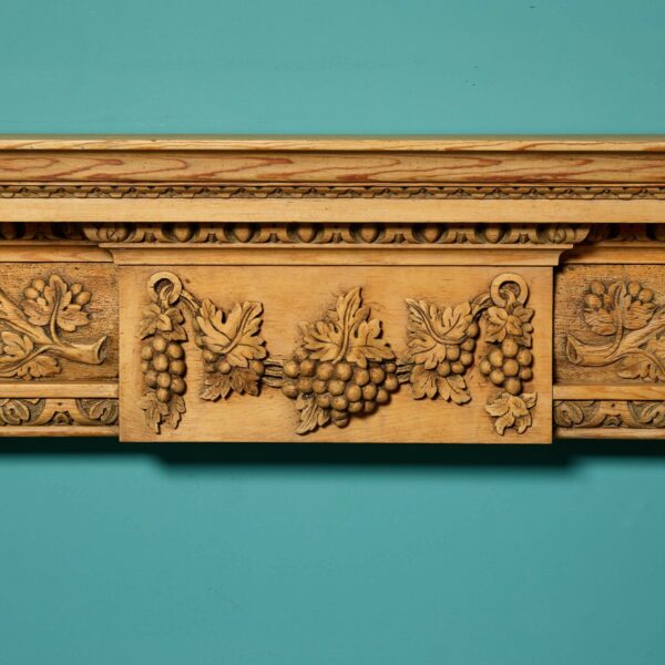 Antique Carved Pine Fireplace