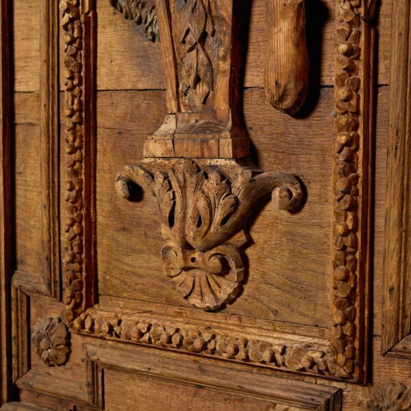 18th Century Medieval Style Carved Oak Door or Panel