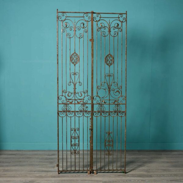 Pair of Tall Narrow Victorian Wrought Iron Side Gates