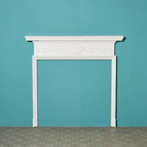 Antique Neoclassical Painted Pine Fireplace