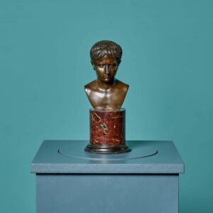 Antique Grand Tour Bronze Bust of Roman Emperor