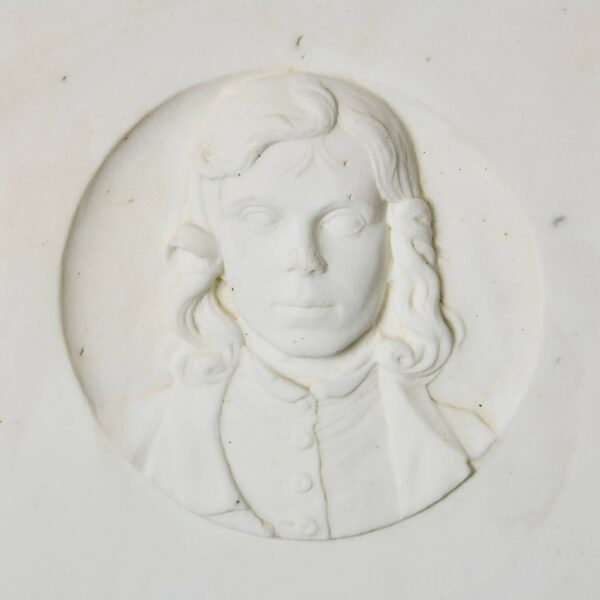 After John Flaxman (1755-1826) Antique Marble Portrait Plaque