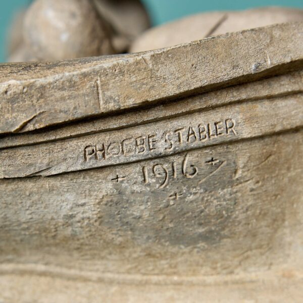 Phoebe Stabler (1916) Antique Lead Bird Bath