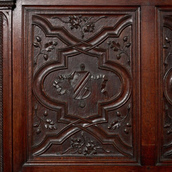 17m Run of Late 19th Century Carved Oak Panelling