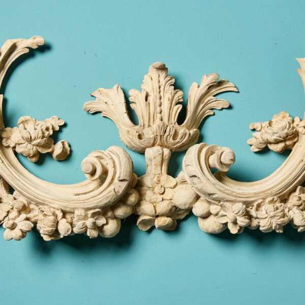 Antique Neoclassical Carved Lime Wood Frieze Panel