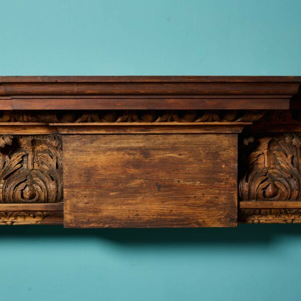 Large Carved Pine Georgian Style Fire Surround