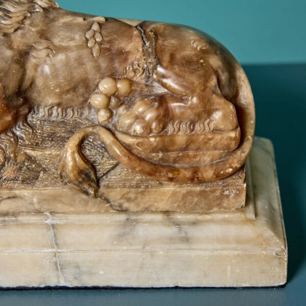 Antique Italian Grand Tour Sculpture of Lion of Lucerne