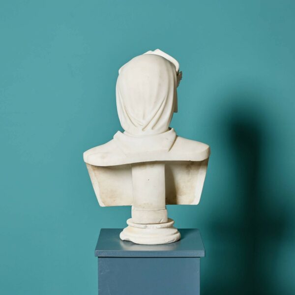 Italian Statuary Marble Bust of Dante