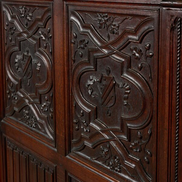 17m Run of Late 19th Century Carved Oak Panelling