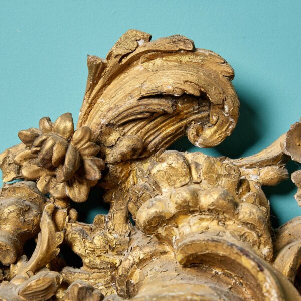 Antique 18th Century Carved & Gilded Pediment