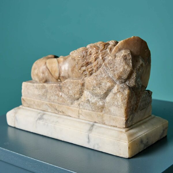 Antique Italian Grand Tour Sculpture of Lion of Lucerne