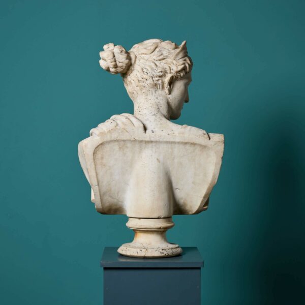 Antique Statuary Marble Bust of Diana