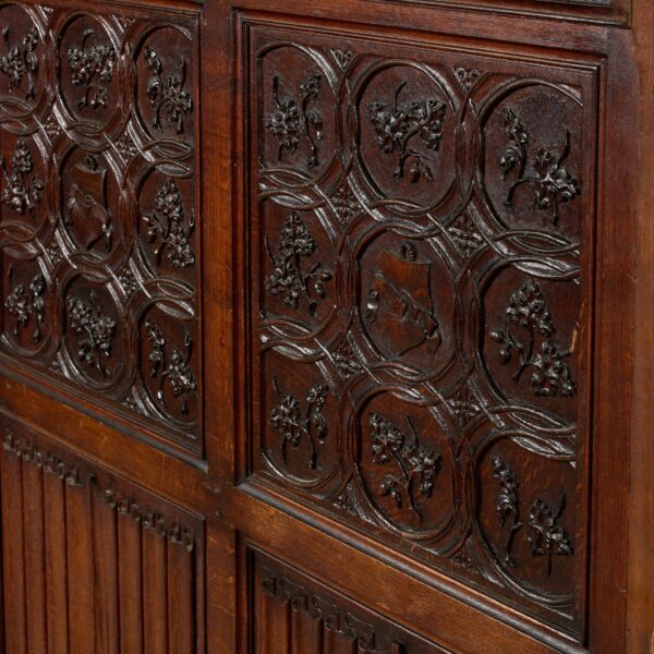 17m Run of Late 19th Century Carved Oak Panelling