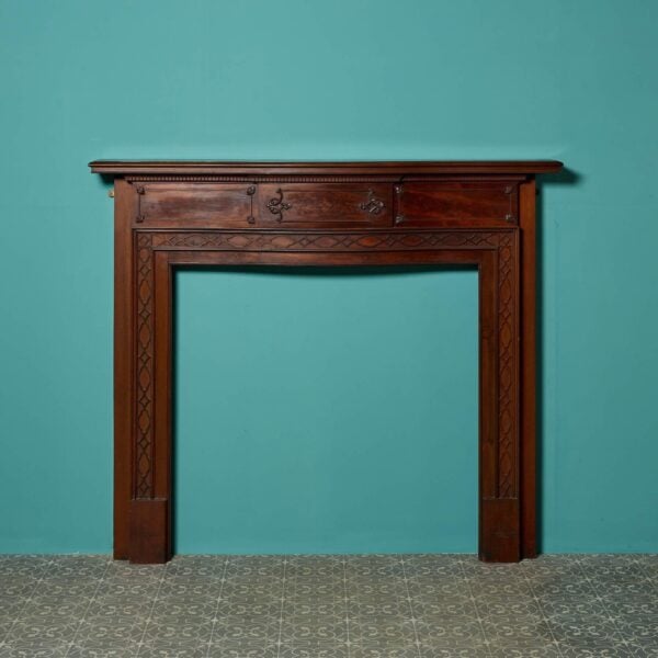 English Mahogany Chippendale Style Fire Surround