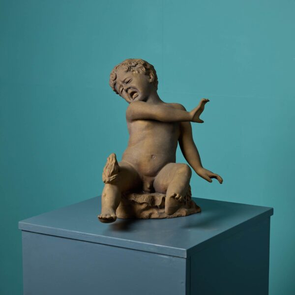 0_115-1 Antique Bronze Garden Fountain Depicting a Boy