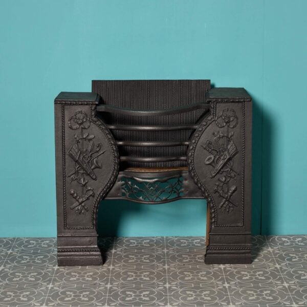 George III Hourglass Hob Grate with Pierced Steel Fret