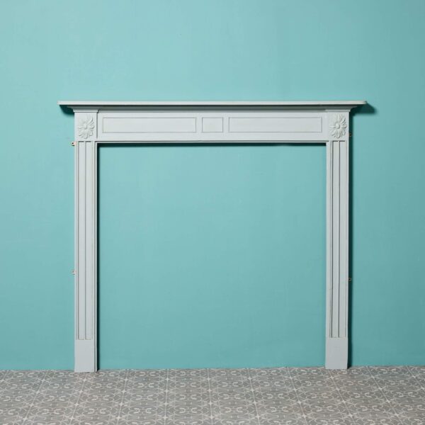 0_25421_-1 A Georgian Style Painted Pine Fire Surround