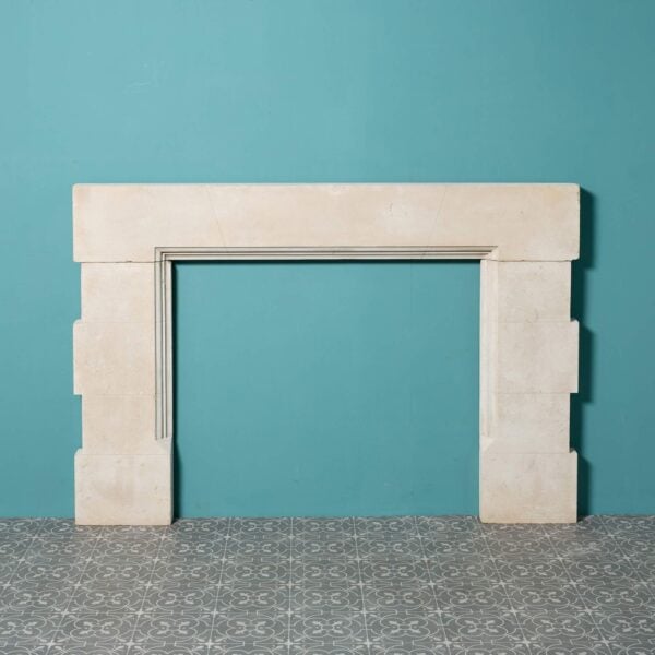 0_28102-1 Antique English Portland Stone Fire Surround