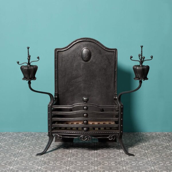 0_30348_-_1 Antique Art Nouveau Style Fire Grate