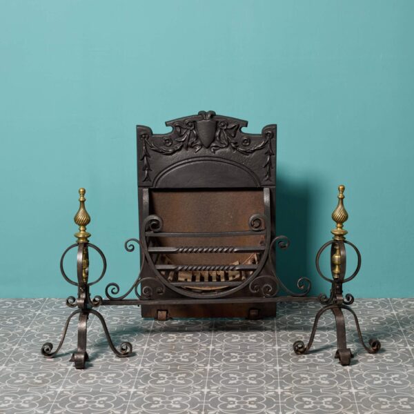 Antique Victorian Wrought Iron Fire Basket