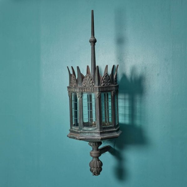 0_33406 Large Antique Wall Mounted Bronze Lantern