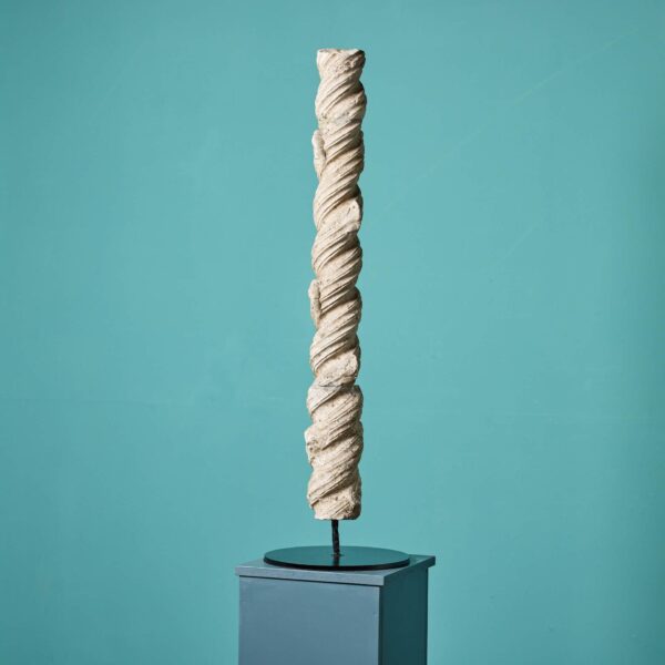 Roman Style Marble Column Fragment