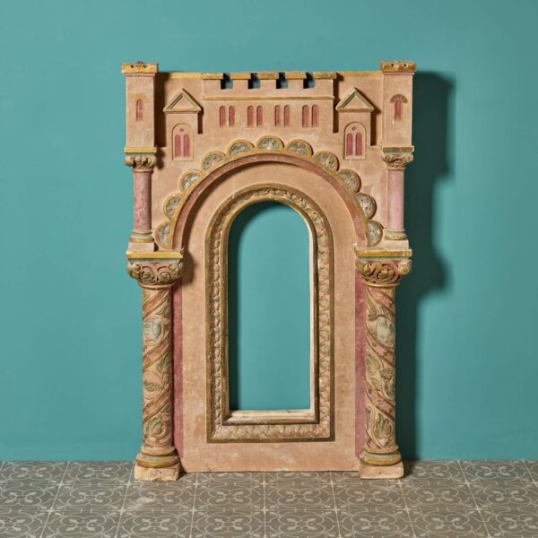 Painted Antique Caen Stone Architectural Model