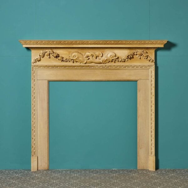 Reclaimed Neoclassical Style Fireplace with Dolphin Frieze