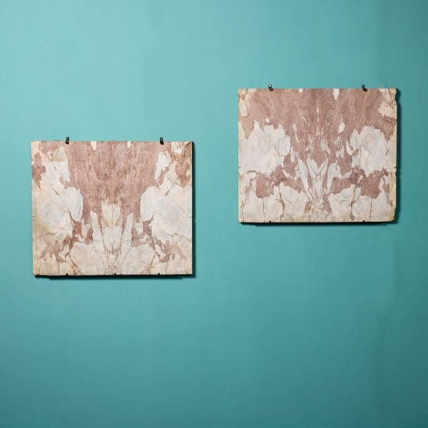 0_35253-1 Two Decorative Bookmatched Marble Wall Decor Plaques