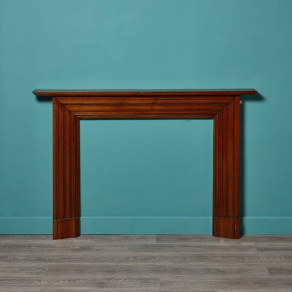 0_35339-1 Edwardian Teak Wood Fireplace