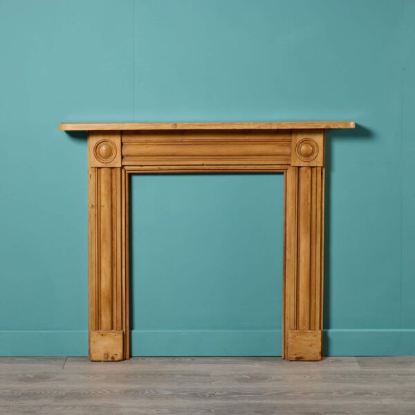 Antique Georgian Bullseye Pine Fireplace