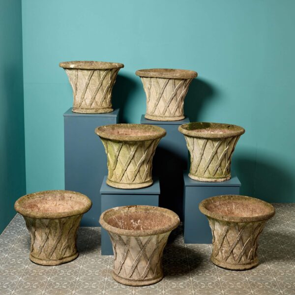 0_35512_-_1 Set of Seven Reclaimed Stone Planters