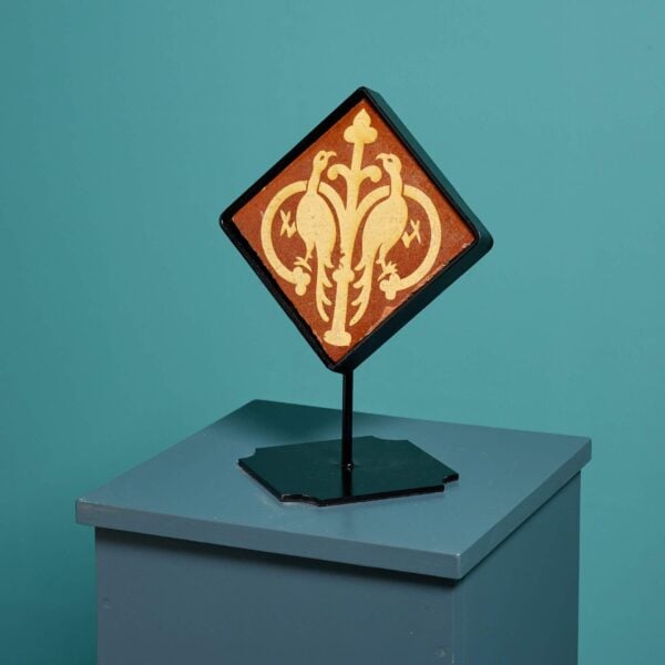 0_35735-1 Chamberlain & Co 6-inch Encaustic Bird Tile on Stand