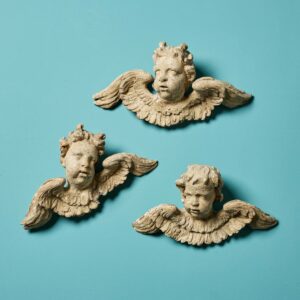 Three 18th Century Baroque Style Polychrome Cherubs