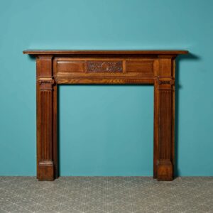 Antique 19th Century Carved Oak Fireplace