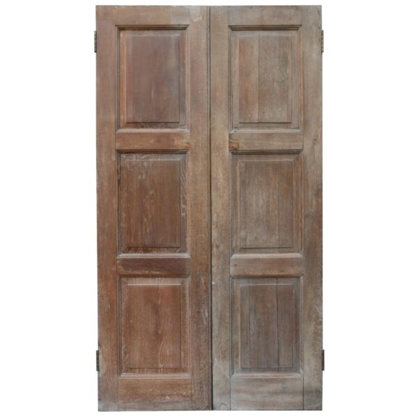Set of Victorian Oak Double Doors with Frame